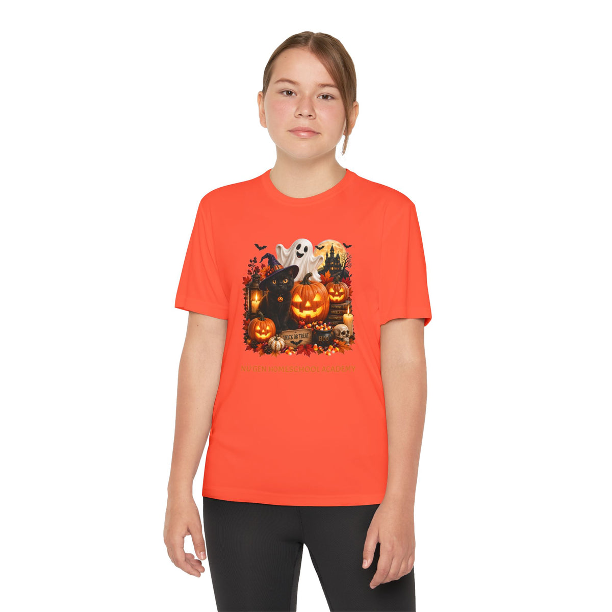 Halloween Homeschool Pumpkins and Ghosts Youth T-Shirt