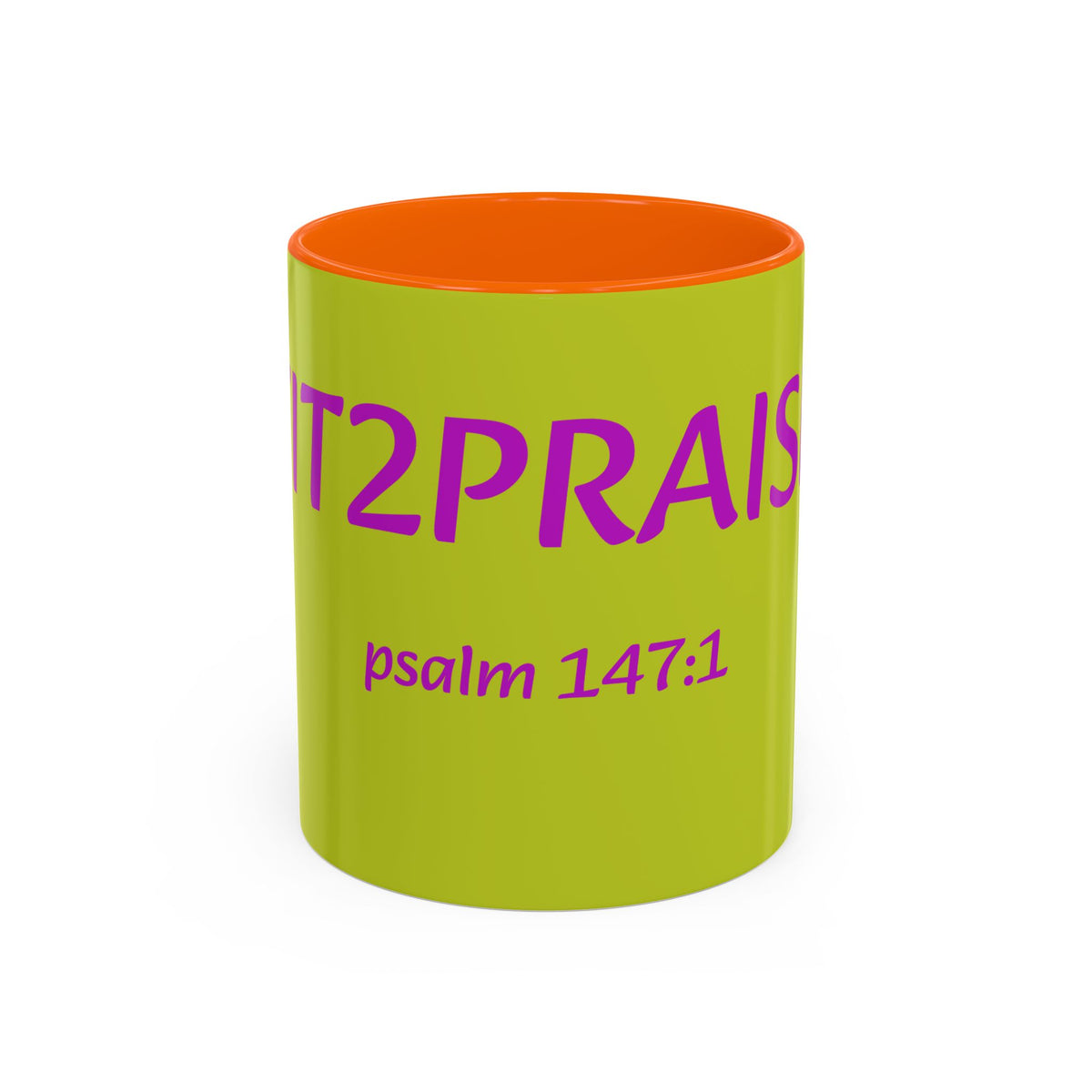 Psalm 147:1 Praise Mug, Christian Bible Verse Accent Coffee Mug