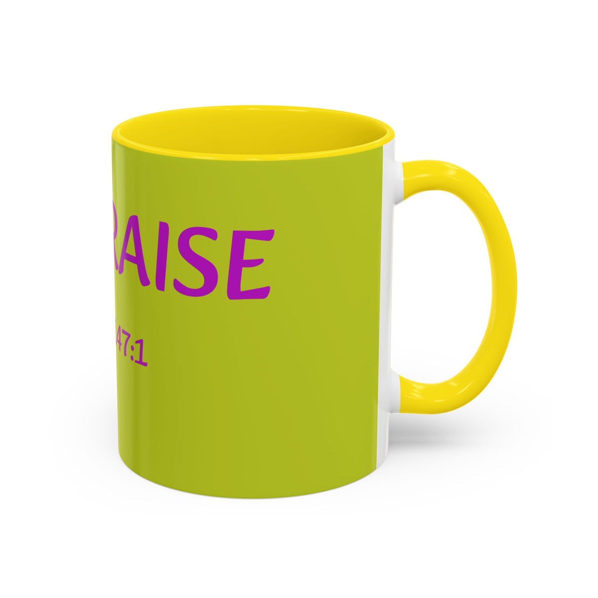 Psalm 147:1 Praise Mug, Christian Bible Verse Accent Coffee Mug