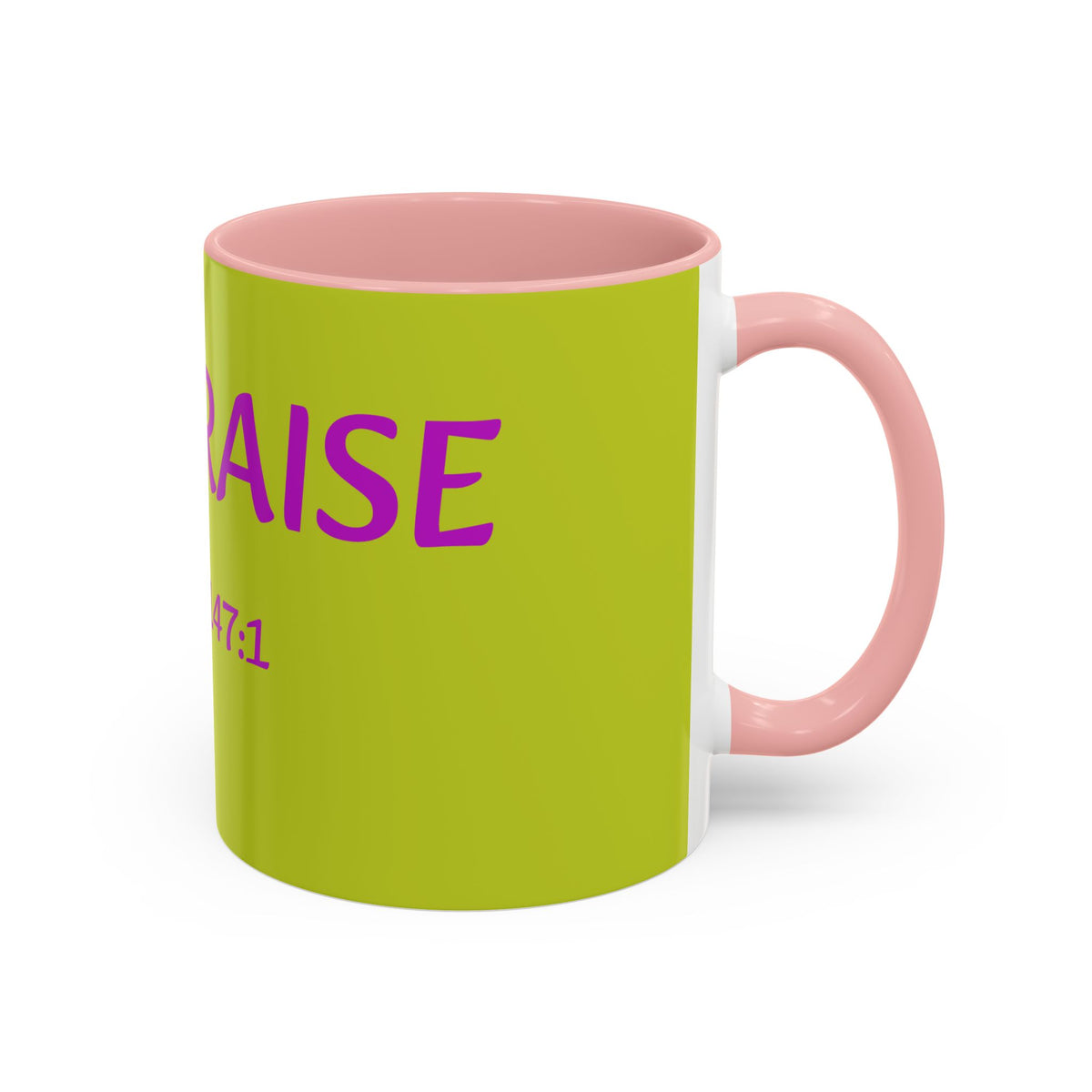 Psalm 147:1 Praise Mug, Christian Bible Verse Accent Coffee Mug