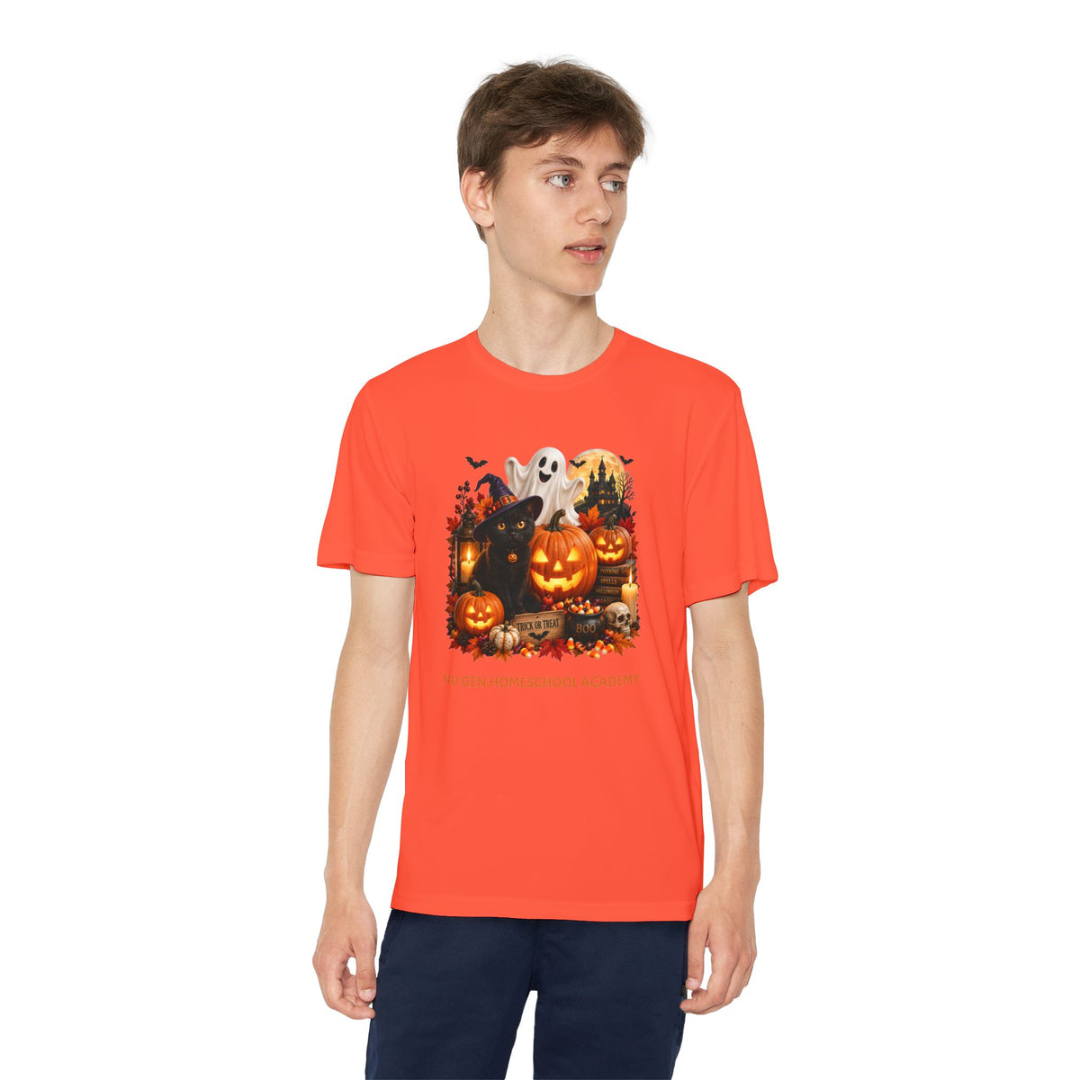 Halloween Homeschool Pumpkins and Ghosts Youth T-Shirt