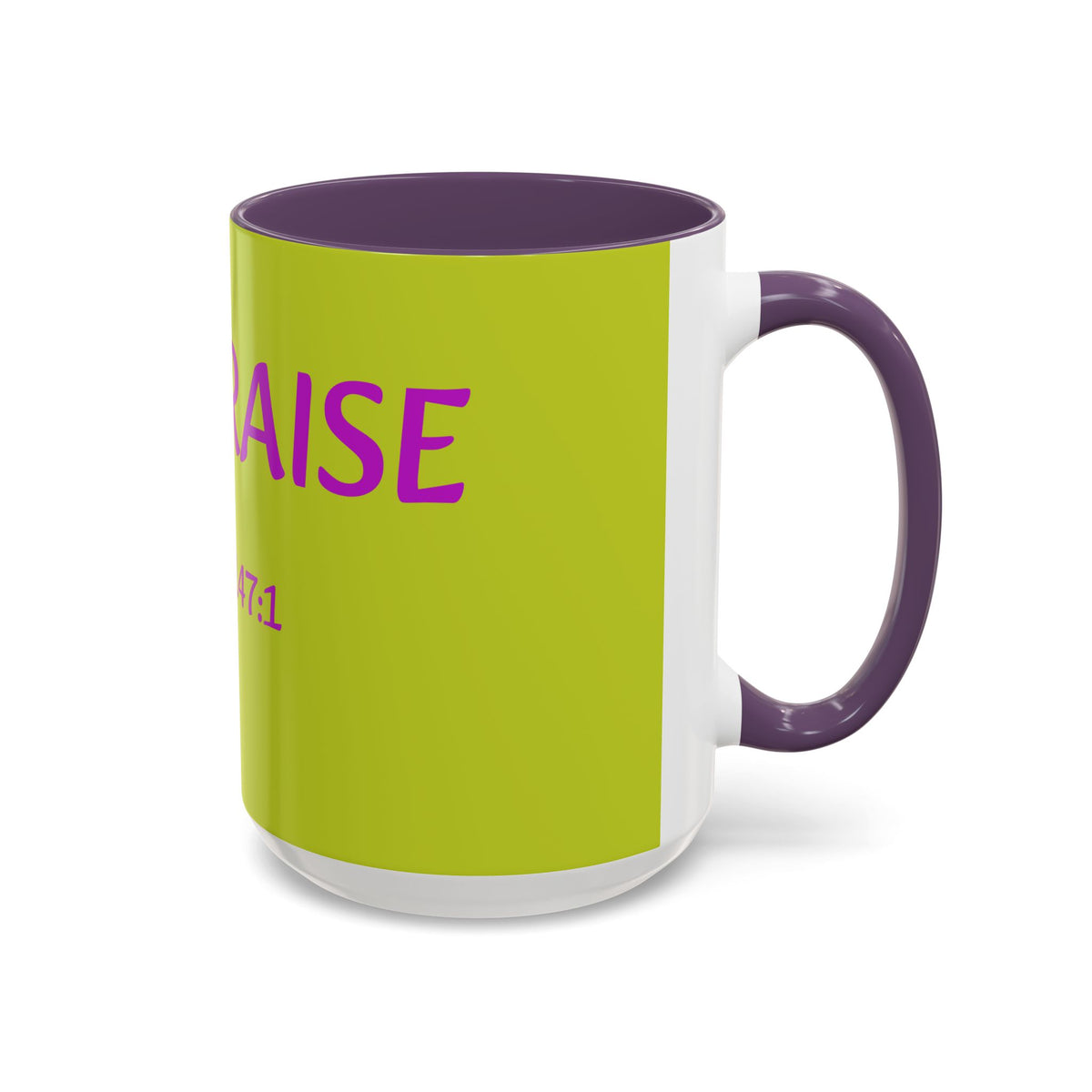 Psalm 147:1 Praise Mug, Christian Bible Verse Accent Coffee Mug