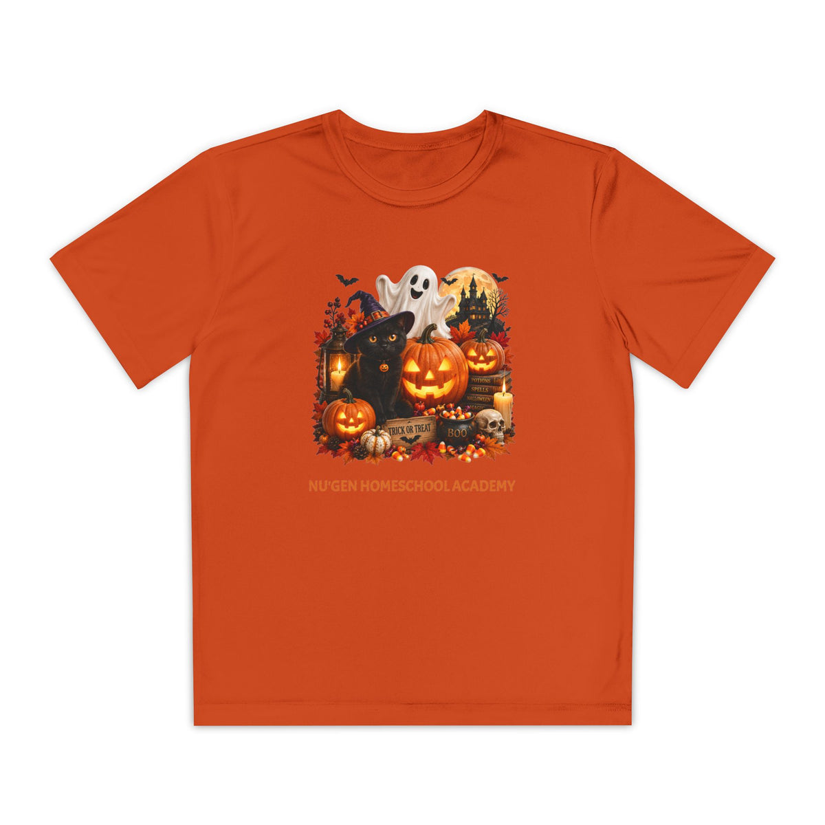 Halloween Homeschool Pumpkins and Ghosts Youth T-Shirt