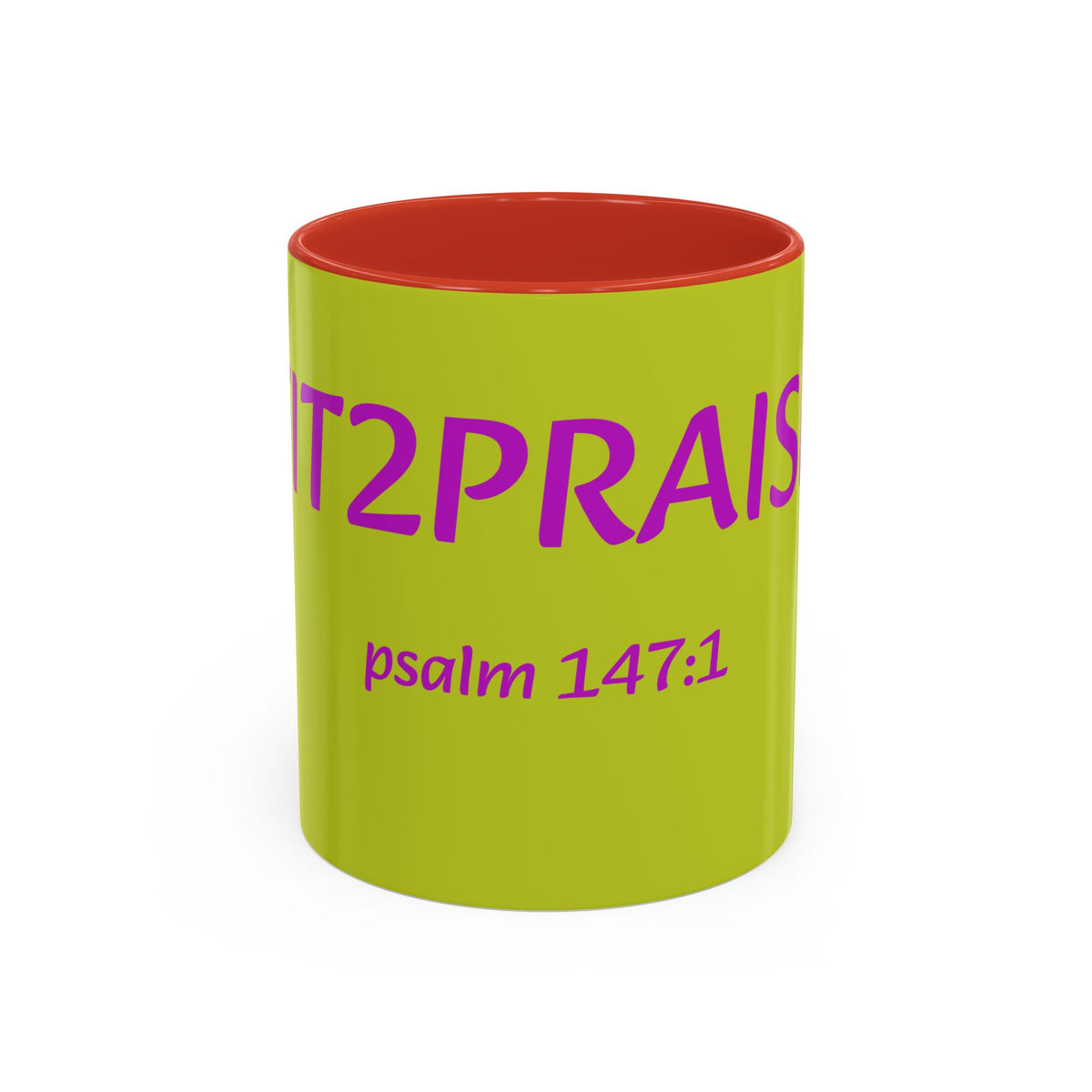 Psalm 147:1 Praise Mug, Christian Bible Verse Accent Coffee Mug