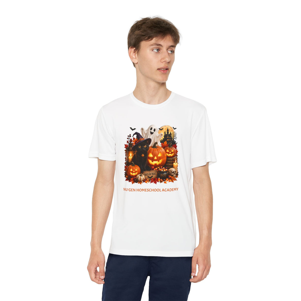 Halloween Homeschool Pumpkins and Ghosts Youth T-Shirt