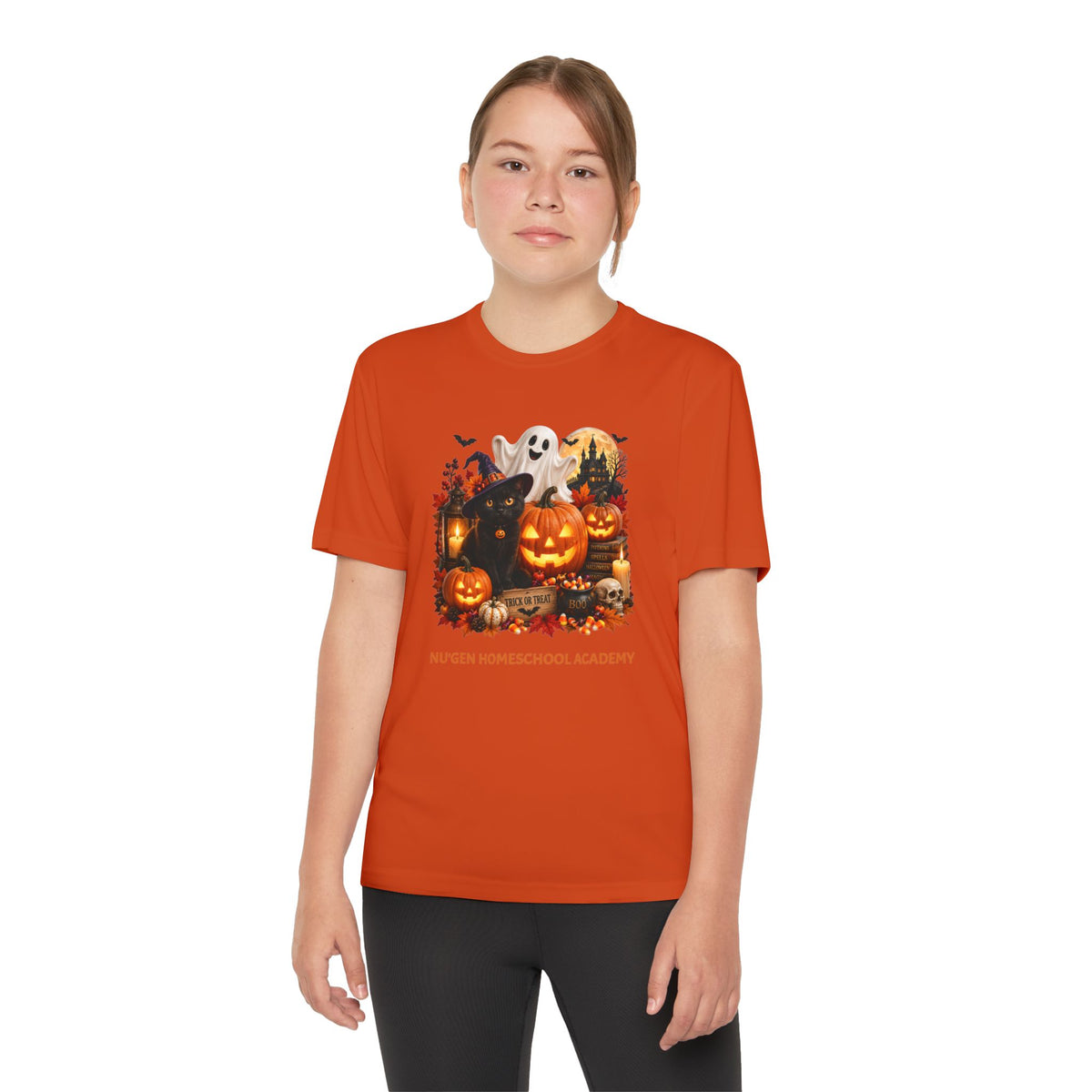 Halloween Homeschool Pumpkins and Ghosts Youth T-Shirt