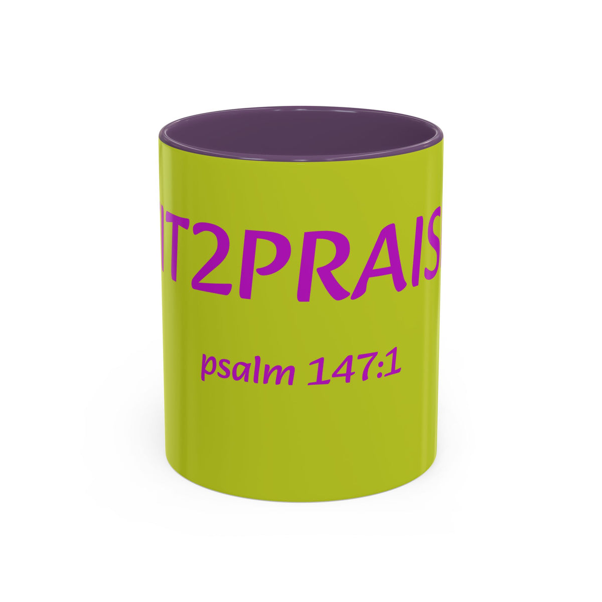 Psalm 147:1 Praise Mug, Christian Bible Verse Accent Coffee Mug