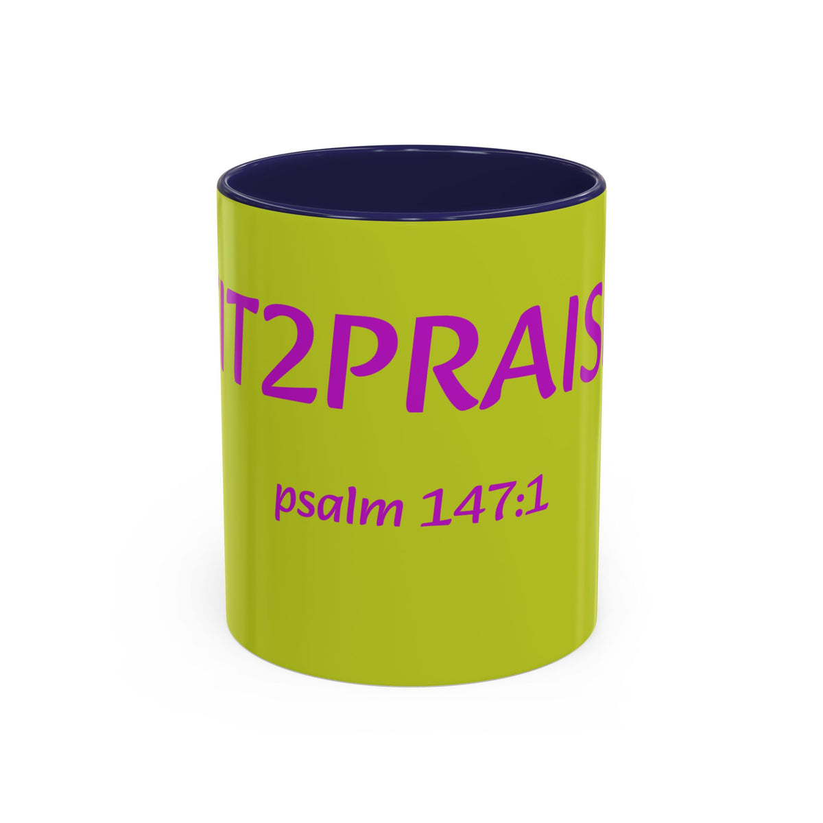 Psalm 147:1 Praise Mug, Christian Bible Verse Accent Coffee Mug