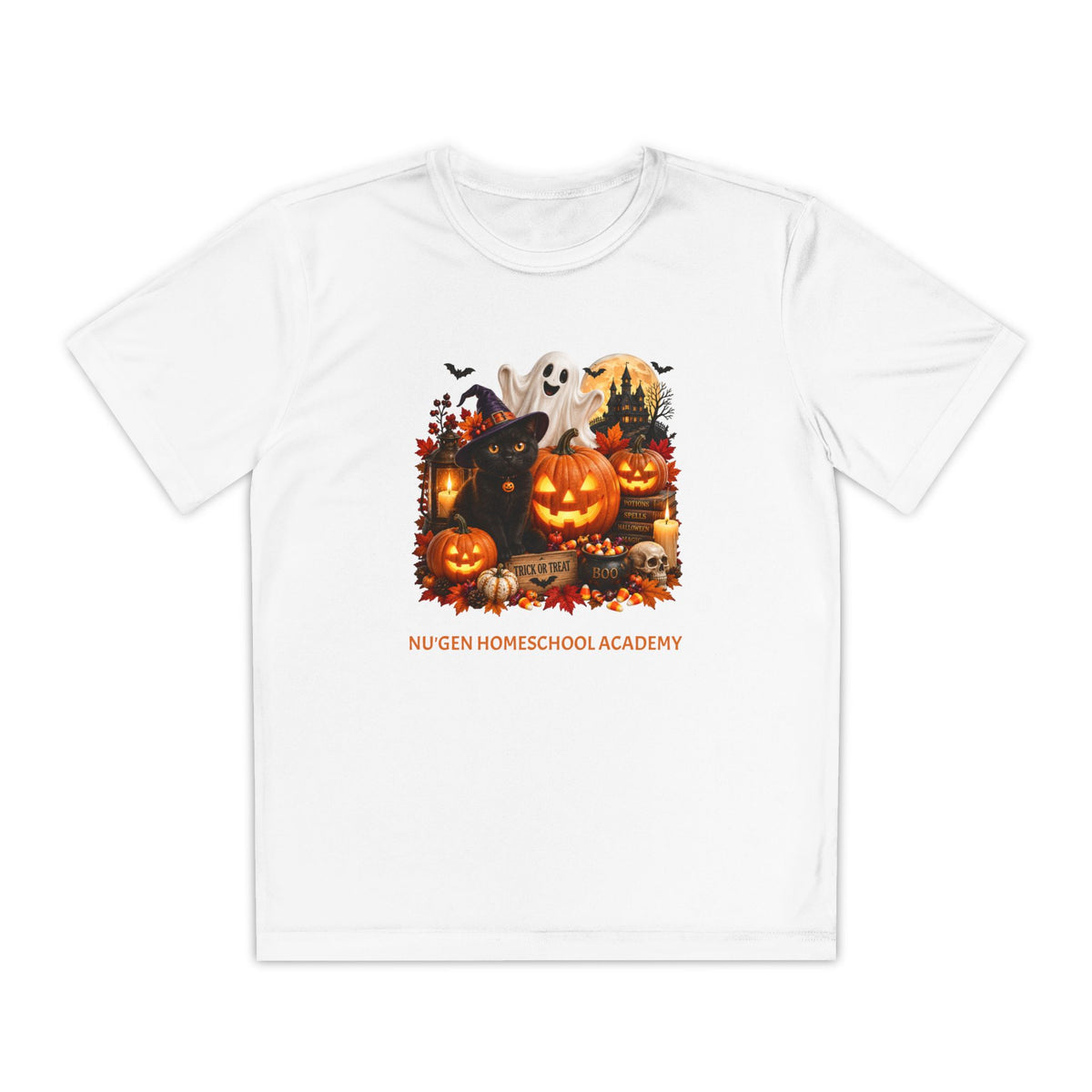 Halloween Homeschool Pumpkins and Ghosts Youth T-Shirt