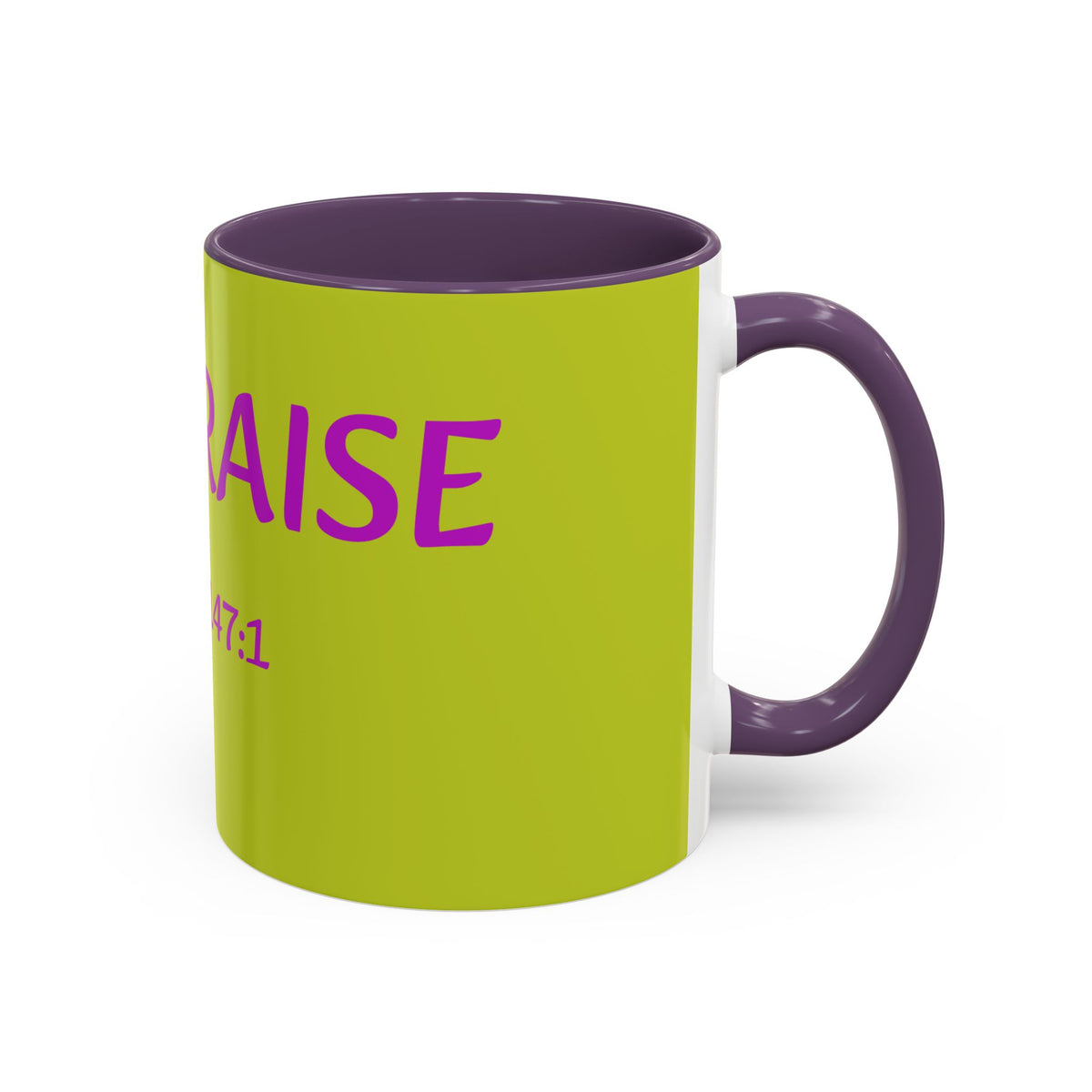 Psalm 147:1 Praise Mug, Christian Bible Verse Accent Coffee Mug