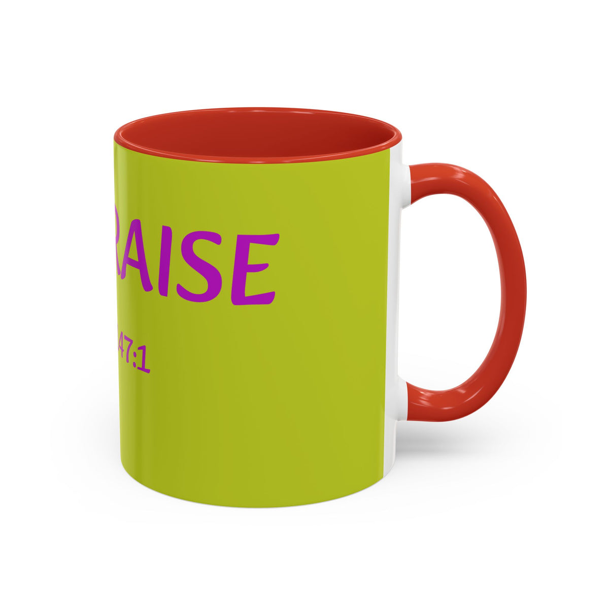 Psalm 147:1 Praise Mug, Christian Bible Verse Accent Coffee Mug