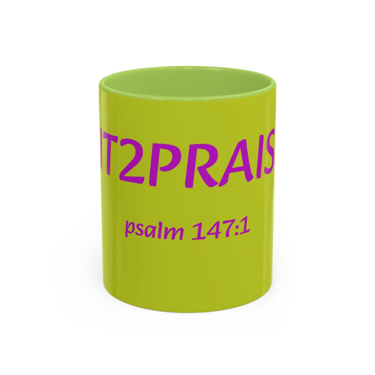 Psalm 147:1 Praise Mug, Christian Bible Verse Accent Coffee Mug